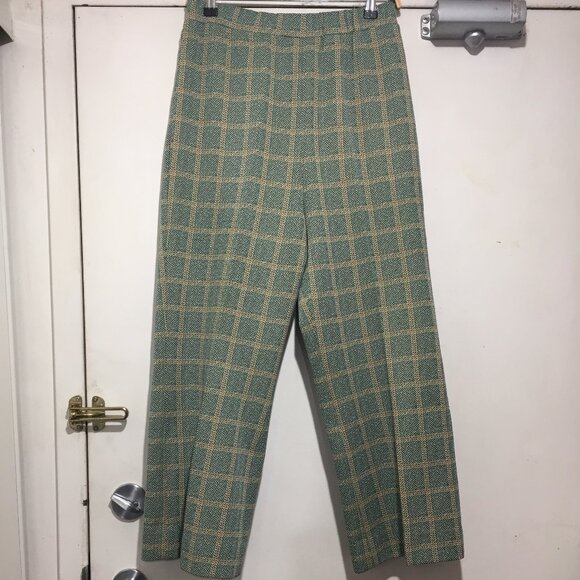 VINTAGE PLAID BELTED PANTSUITS SIZE S/M - Picture 7 of 11